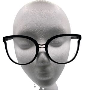 𝅺CAT Eye Fashion Glasses Black Frame Clear Lens